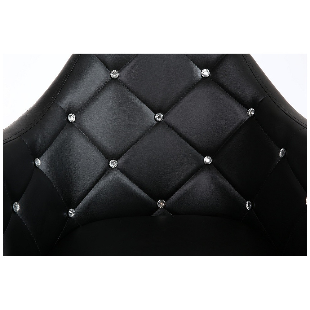 krzesło tapicerowane skóra czarna